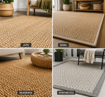 Jute, sisal, seagrass and synthetics